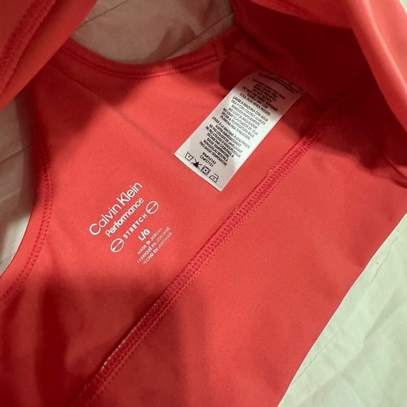Calvin Klein Ribbed Sports Bra - Coral Color - Picture 3 of 3